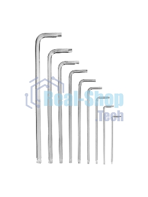 Набор ключей Matrix имбусовых torx 9шт: t10-t50 crv экстра-длин сатин.