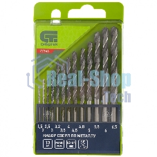 Набор сверл по металлу Сибртех, 1,5 - 6,5 мм 13 шт