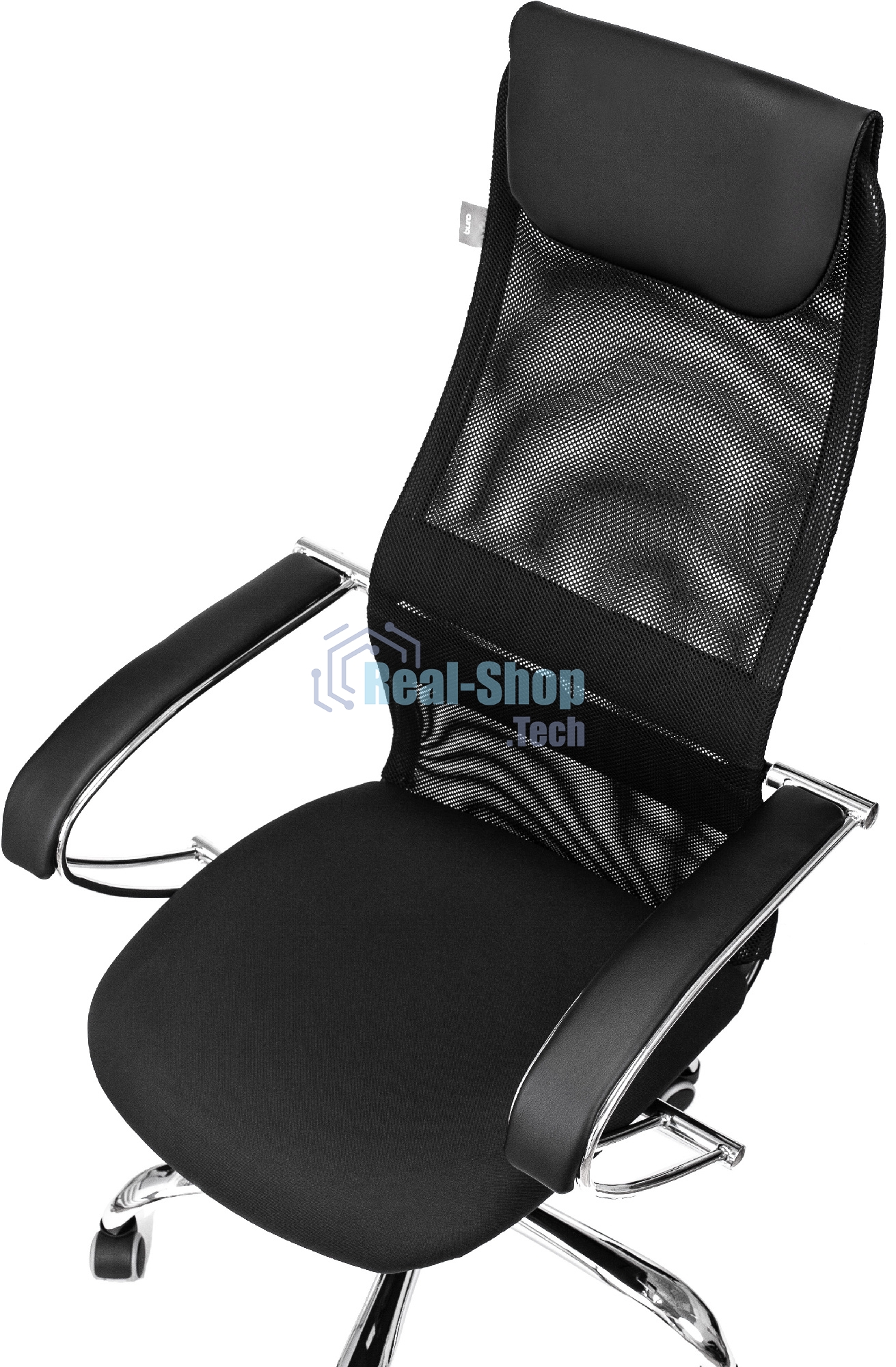 Кресло руководителя Бюрократ CH-607SL TW-01 Neo Black черный, сетка/ткань с подголов. на колес. металл хром