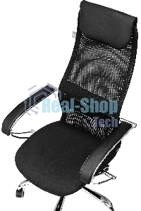 Кресло руководителя Бюрократ CH-607SL TW-01 Neo Black черный, сетка/ткань с подголов. на колес. металл хром