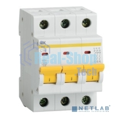 Выключатель автоматический модульный 3п D 63А 4.5кА ВА47-29 ИЭК MVA20-3-063-D