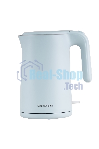 Чайник электрический Galaxy Line GL 0327, небесный, пластик, 1800 Вт, 1,5 л