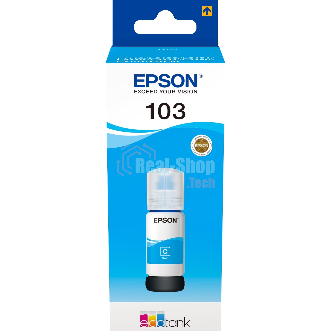 Чернила Epson 103C C13T00S24A голубой (65 мл) для Epson L3100/3110/3150