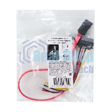 Кабель Combo SATA Cablexpert CC-SATA-C1-N, Molex 4pin(M)+Sata 7pin(M)/Sata 15pin+7pin(F), медн.проводник, пакет