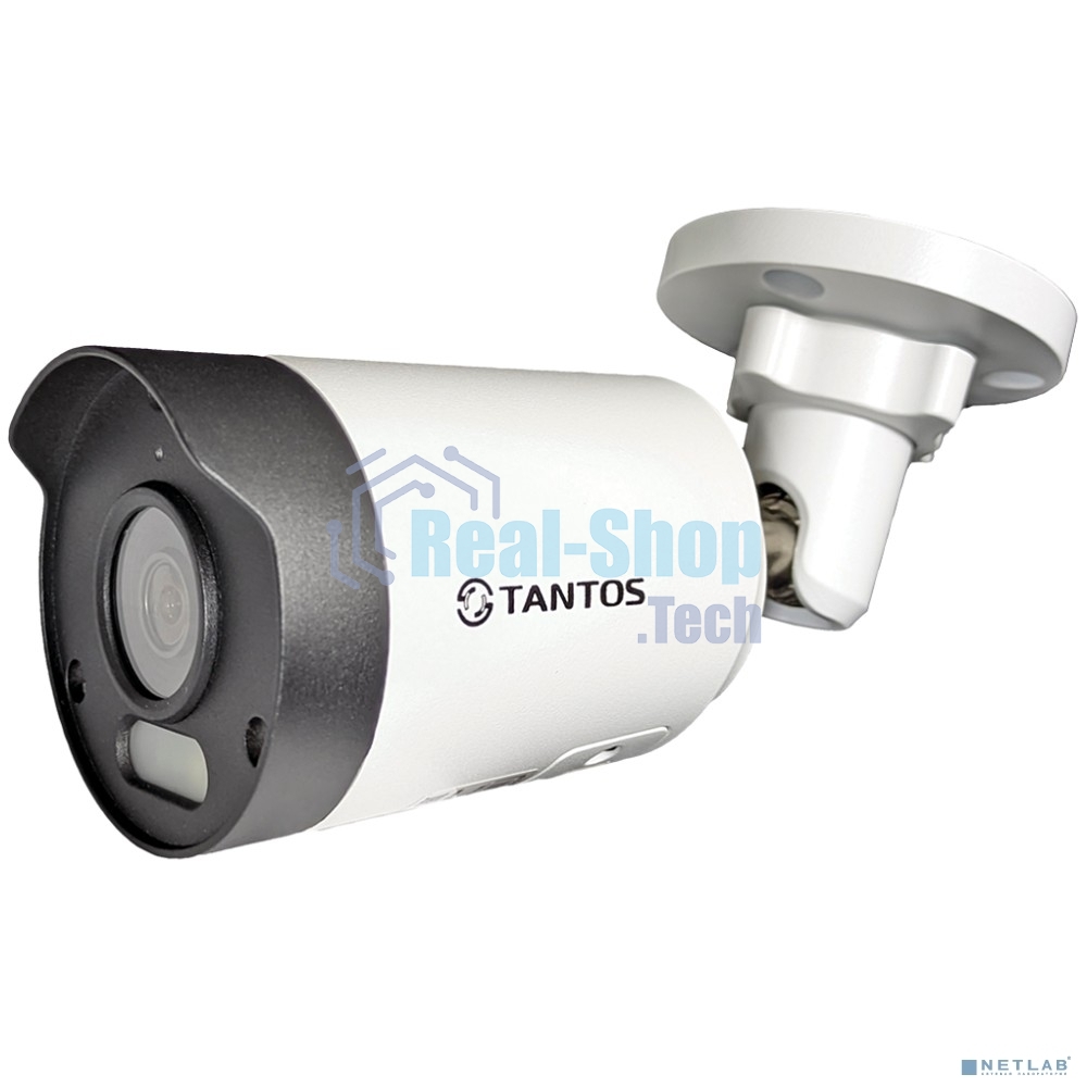 Видеокамера IP уличная Tantos TSi-Pe25FP 2 мегапиксельная с фиксированным объективом и питанием PoE