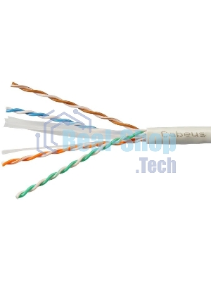 Кабель информационный Cabeus UTP-4P-CAT.6-SOLID-LSZH-GY-100 кат.6 U/UTP 4 пары LSZH внутренний 100м серый