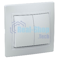 Выключатель Iek EVK20-K01-10-DM ВС10-2-0-КБ 2кл 10А КВАРТА (белый)