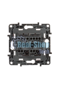 Переключатель 2-клавишный, 10AX, алюминий ETIKA 