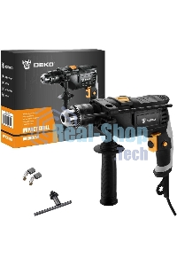 Дрель Deko DKID850W, 850 Вт, сетевая, ударная