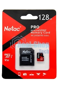Флеш карта MicroSD card Netac P500 Extreme Pro 128Gb, retail version w/SD adapter