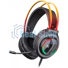 Гарнитура игровая Defender Flame, для компьютера и игровых консолей, накладные, черный [64555]
