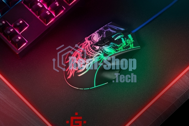 Мышь проводная Defender Bulletstorm GM-928 черный, 7200 dpi, USB, кнопки - 7