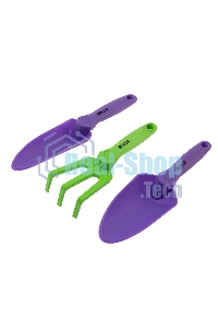 Набор садового инструмента, пластиковый, гелевые рукоятки, 3 предмета, NYLON SOFT Palisad