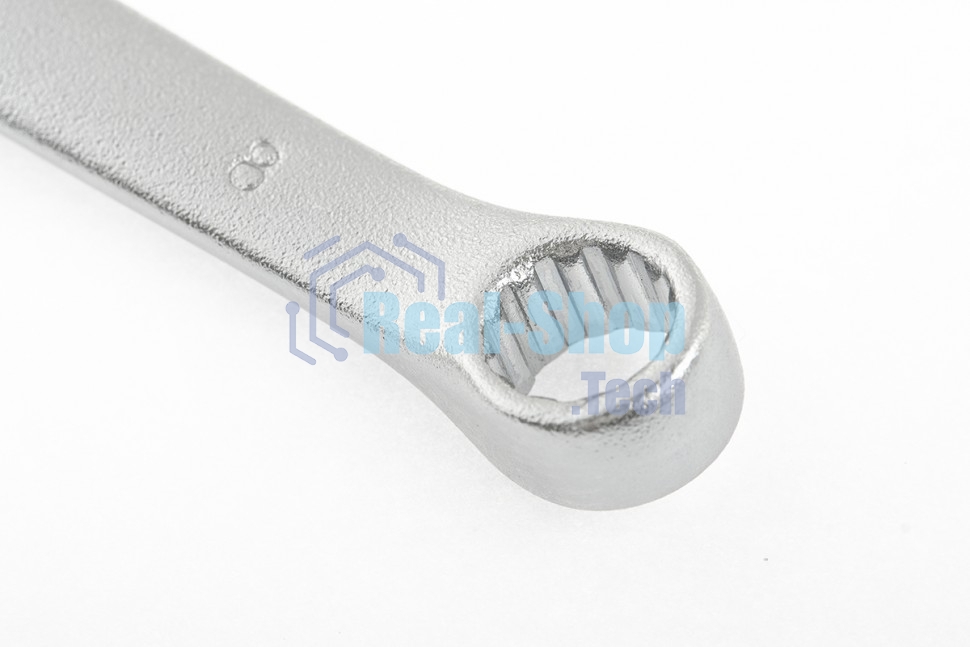 Ключ комбинированный, 10 мм, CrV, матовый хром Stels