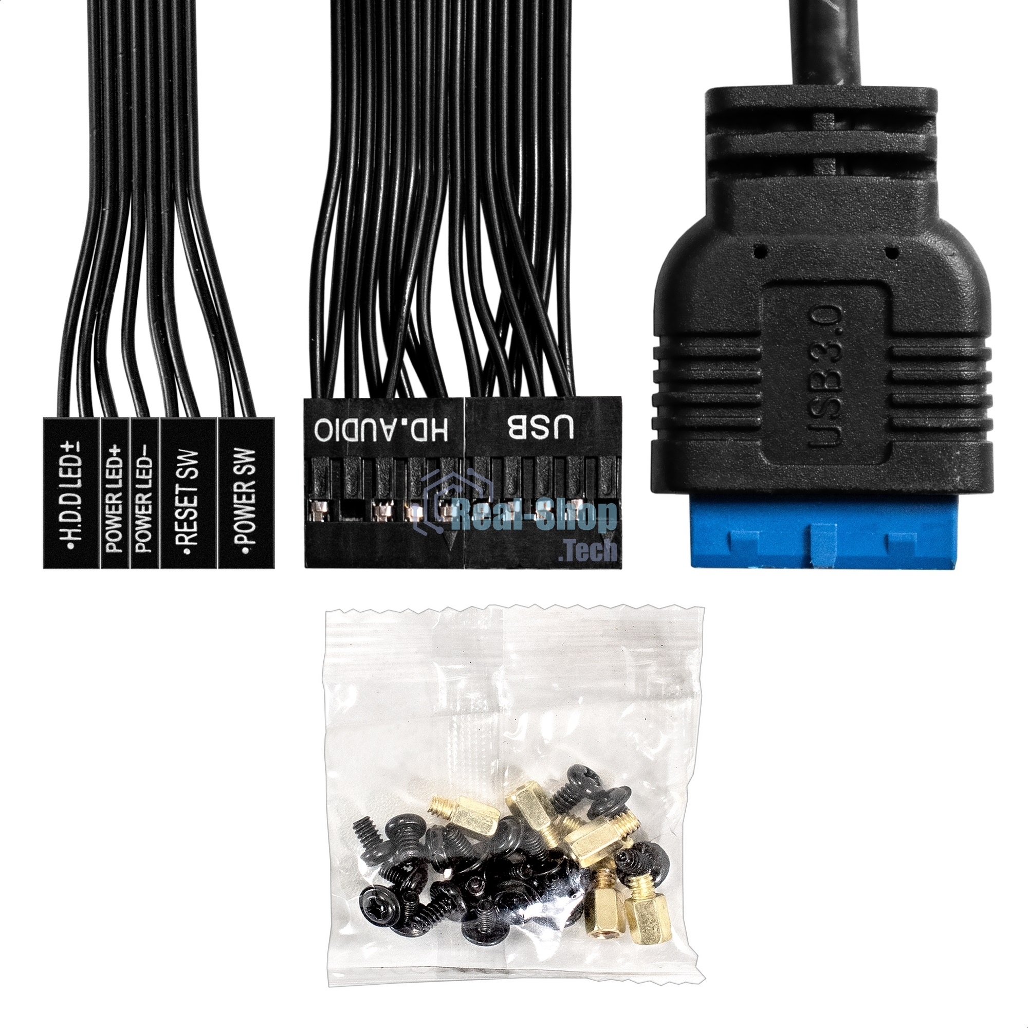 Компьютерный корпус Miditower ExeGate AA-443U-AA500 (ATX, AA500 8 см, 2*USB+1*USB 3.0+HD Audio, черный)