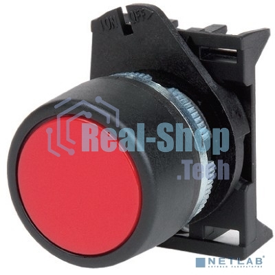 Кнопка плоская прозрачная без фиксации красная Dkc ABHLR1