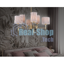Люстра Ambrella light LH72381/6 BS/GR латунь/серый E14*6 max 40W D690*705