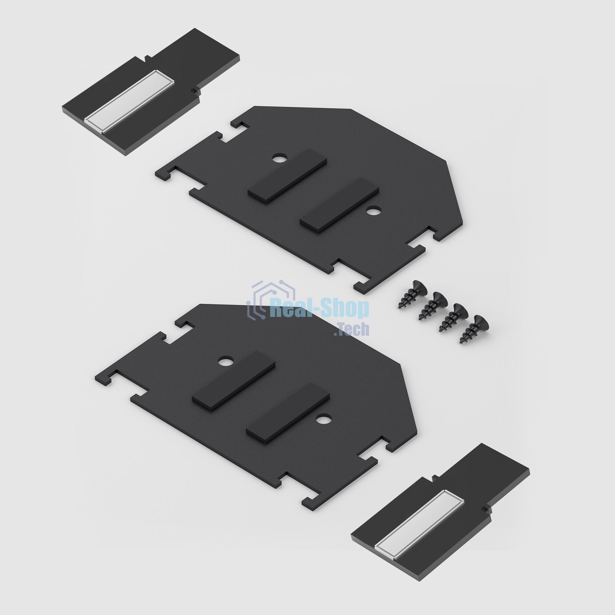 Slim Magnetic Комплект заглушек для шинопровода в натяжной потолок: торцевая и внутренняя (черный) 85233/00