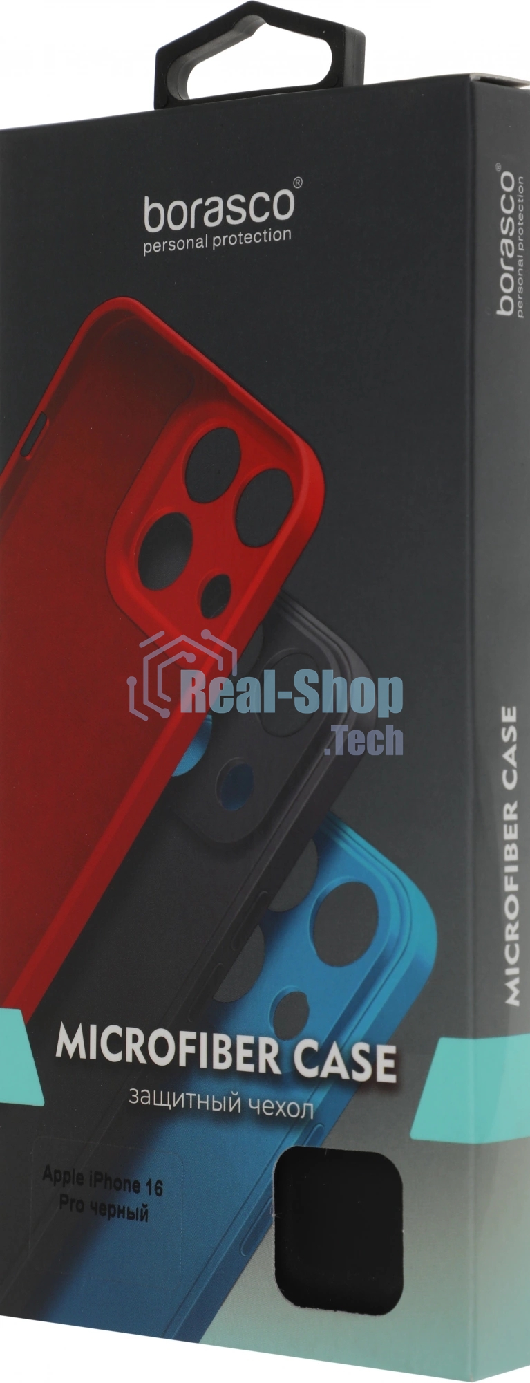 Чехол (клип-кейс) BoraSCO для Apple iPhone 16 Pro Microfiber Case черный (73691)