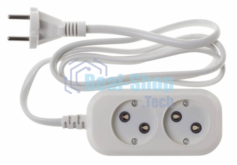 Сетевой удлинитель Buro BU-PSL2.1/W 1.5 м (2 розетки) белый (пакет ПЭ)
