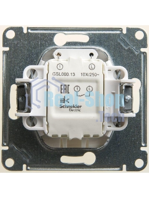 Механизм выключателя 1-кл. СП Glossa 10А IP20 10AX с подсветкой перламутр SchE GSL000613