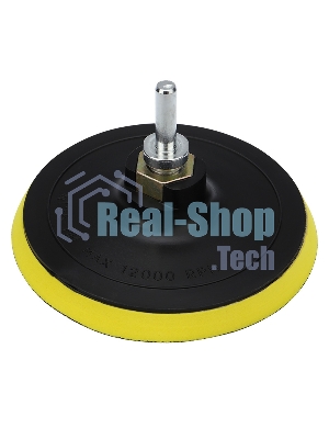 Насадка для дрели и УШМ Kranz с липучкой, адаптер, 125 мм,10 мм, мягкая