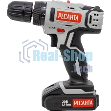 Дрель-шуруповерт аккумуляторная Ресанта ДА-20-2ЛК 75/14/11, Аккумуляторная, 20В, 2 АКБ, Кейс