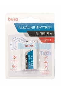Батарея Buro Alkaline 6LR61 9V (1шт) блистер