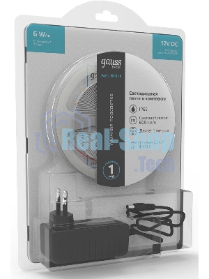 Лента светодиодная Basic в комплекте Gauss 12V 6W/m 600lm/m 4000 IP65 LED 5m 1/80