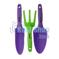 Набор садового инструмента, пластиковый, гелевые рукоятки, 3 предмета, NYLON SOFT Palisad