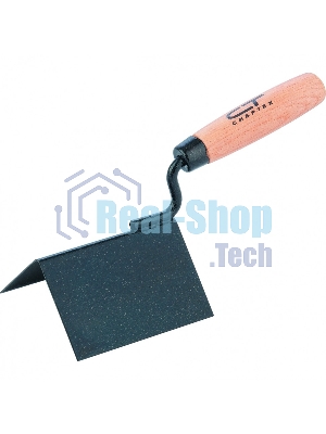 Кельма угловая Сибртех, 110 х 75 х 75 мм, стальная, для внешних углов, буковая ручка