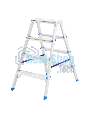 Стремянка двусторонняя Сибртех 4ст алюминиевая