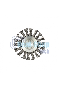 Щетка Matrix для УШМ, 100 мм, М14, Тарелка, крученая проволока 0,5 мм