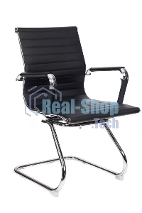 Кресло компьютерное Бюрократ CH-883-LOW-V/BLACK черный, искусственная кожа, низкая спинка, в коробке 2 шт, цена за 1 шт