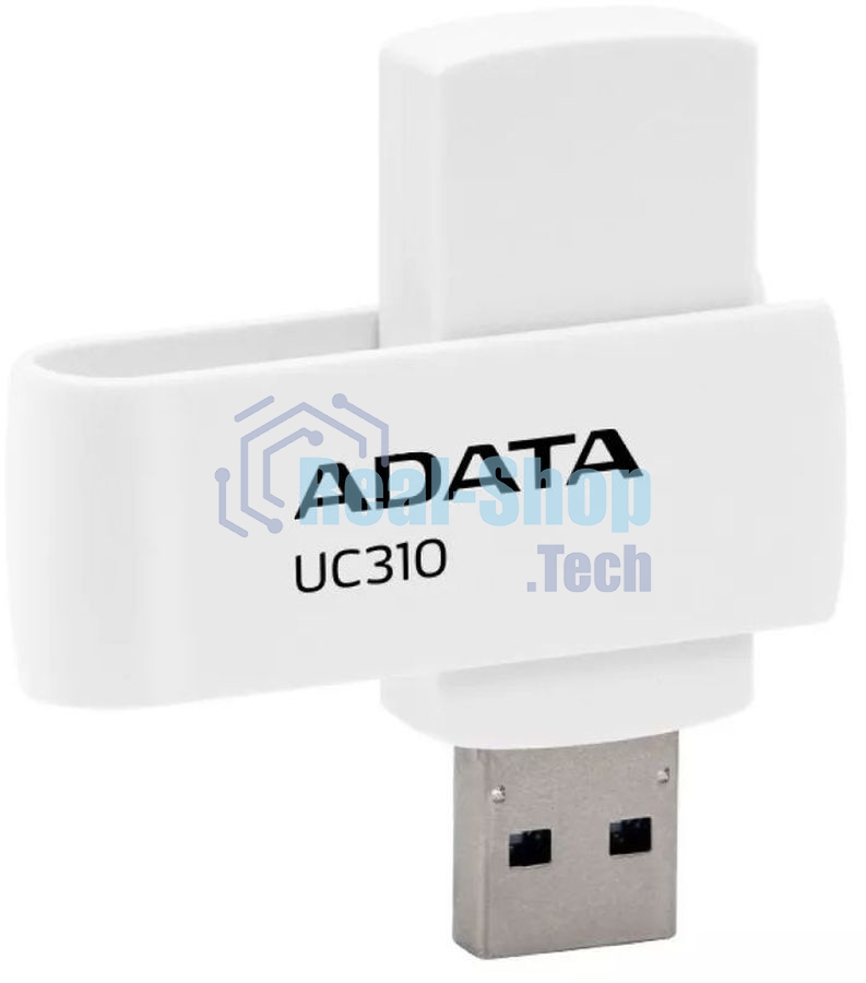 Флешка USB ADATA UC310 (UC310-64G-RWH), 64Gb, USB 3.2 Gen 1, R/W 100/30, белый