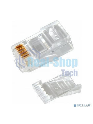 Разъем Rexant RJ-45(8P8C) под витую пару, UTP, CAT 6, с вставкой (50шт)
