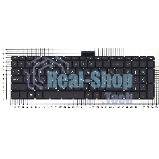 Клавиатура для ноутбука HP Omen 17-W000 черная с белой подсветкой