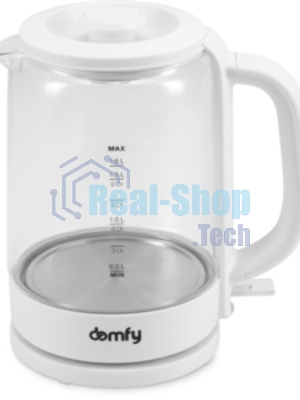 Чайник электрический Domfy DSW-EK304 1.7л. 2200Вт белый (корпус: стекло)