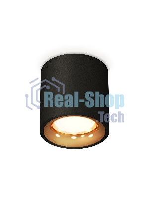 Светильник Ambrella Light XS7532024 SBK/PYG черный песок/золото желтое полированное MR16 GU5.3 (C7532, N7014)