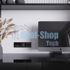 Накладка для двойной розетки Еthernet RJ-45 (черный акрил)