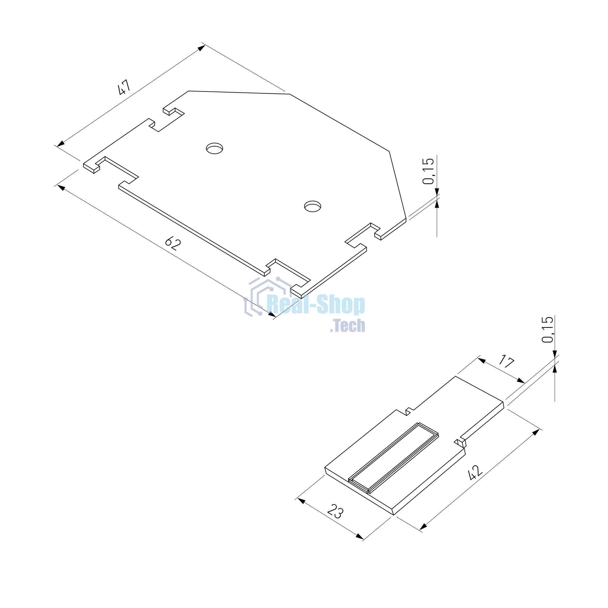 Slim Magnetic Комплект заглушек для шинопровода в натяжной потолок: торцевая и внутренняя (черный) 85233/00
