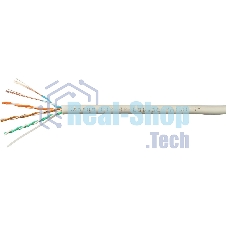 Кабель Cabeus UTP-4P-Cat.5e-PATCH-GY Кабель витая пара UTP (U/UTP), категория 5e, 4 пары, 7x0.20мм (24 AWG), многожильный (patсh), серый (305 м)