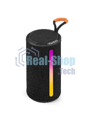 Портативная BT-колонка ExeGate Friend EPS-51 (2*5Вт, 50-20000Гц, Bluetooth, с поддержкой USB и TF/microSD карт, FM, Li-Ion 1200mAh, цвет черный, RGB подсветка, зарядка USB Type-C, Color Box)