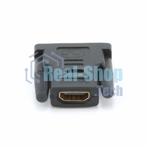 Переходник Cablexpert HDMI-DVI 19F/19M золотые разъемы, пакет, черный (A-HDMI-DVI-2)