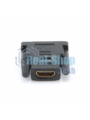 Переходник Cablexpert HDMI-DVI 19F/19M золотые разъемы, пакет, черный