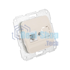 Розетка компьютерная Kranz DEA RJ45 с/у мех. бежевый