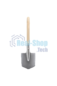 Лопата саперная Сибртех из нержавеющей стали, деревянный черенок