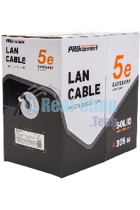 Кабель информационный PROconnect 01-0045-3 cat.5e UTP 4 пары 24AWG PE внешний 305м черный