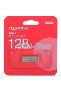 Флешка USB ADATA UR350 (UR350-128G-RSR/BG), 128Gb, USB 3.2, R/W 100/15, серебристый/коричневый