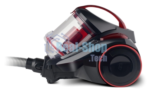 Пылесос Domfy DSC-VC704 черный/красный, 400/2400 Вт, уборка сухая, пылесборник контейнер 3 л